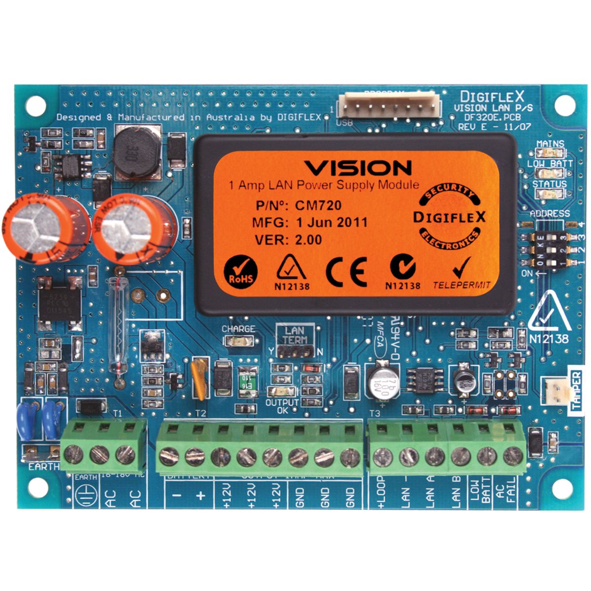 Power Module Hardwired Bosch CM720B 1A LAN Power Supply Module | AU – CCTV Guru