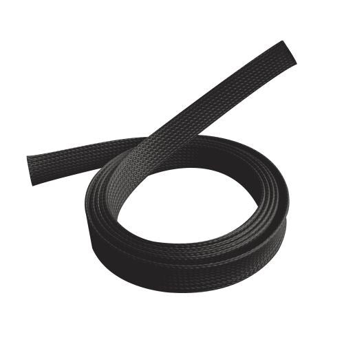 Brateck Braided Cable Sock (40mm/1.6' Width) Material Polyester Dimensions1000x40mm - Black - CCTV Guru