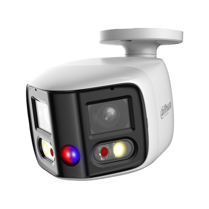 Full-color night vision capability of the Dahua 180-degree panoramic security camera.