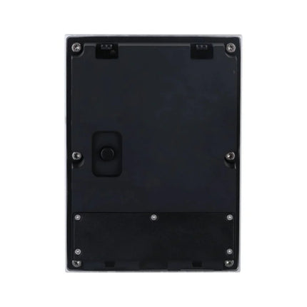 Rear configuration context of the Dahua DHI-VTO2003F door phone, illustrating its retrofitted 2-wire cabling layout and local dual-lock relays used for controlling a driveway gate and pedestrian front door simultaneously.