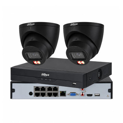 Dahua 2 × 6MP 3K Full-Colour Smart Dual-Light Turret CCTV Kit — 4CH, 8CH or AcuPick AI NVR