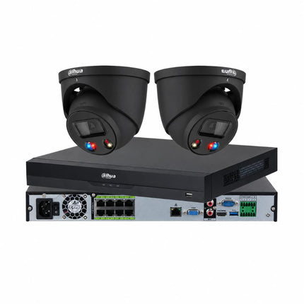 Dahua 2 × 8MP 4K TiOC 3.0 Active-Deterrence CCTV Kit — 4CH, 8CH or AcuPick AI NVR