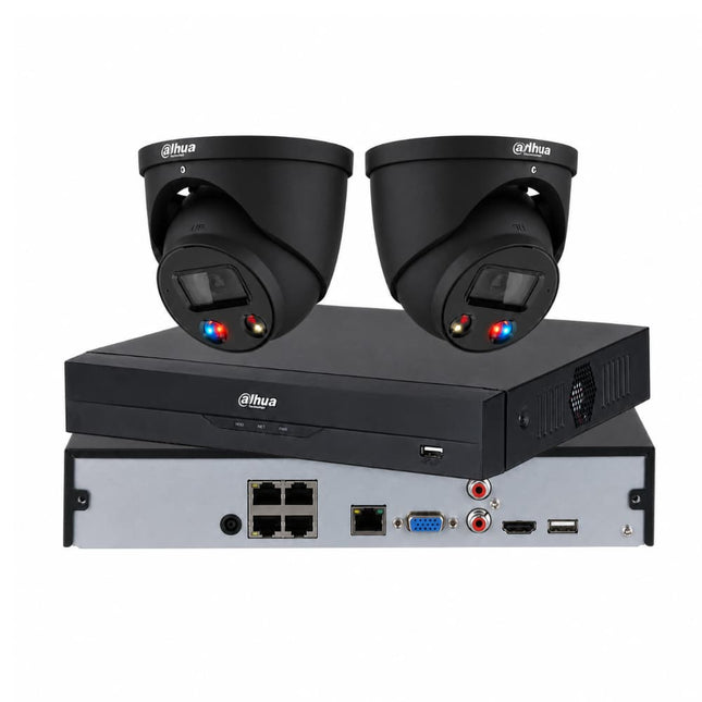 Dahua 2 × 8MP 4K TiOC 3.0 Active-Deterrence CCTV Kit — 4CH, 8CH or AcuPick AI NVR