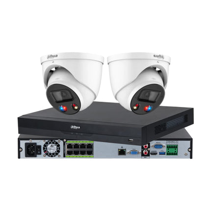 Dahua 2 × 8MP 4K TiOC 3.0 Active-Deterrence CCTV Kit — 4CH, 8CH or AcuPick AI NVR