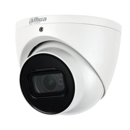 Dahua 5MP Starlight Pro HDCVI turret fixed security camera (model DH-HAC-HDW2501TMQP-A-0280B-S2) with a 2.8mm fixed lens and white metal casing.