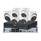 Dahua 6 x 8MP 24/7 full-colour CCTV kit in white — 2 TiOC 3.0 and 4 Smart Dual-Light turrets with 8-channel PoE AI NVR