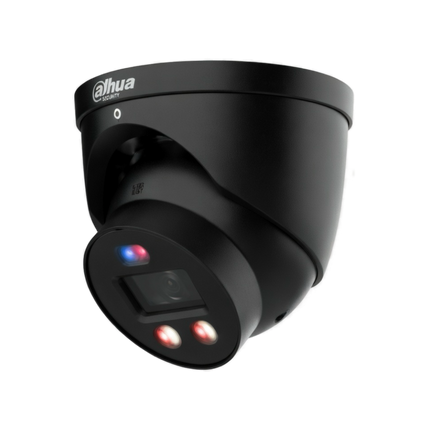 Dahua 8MP 4K TiOC Pro Black Turret Camera with AcuPick and Active Deterrence IPC-HDW3849H-AS-PV-PRO-ANZ-BLK