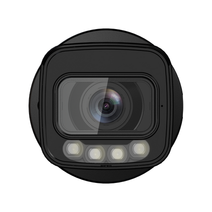 Side profile of Dahua 8MP WizSense bullet camera showing the mounting bracket and IP67/IK10 housing.