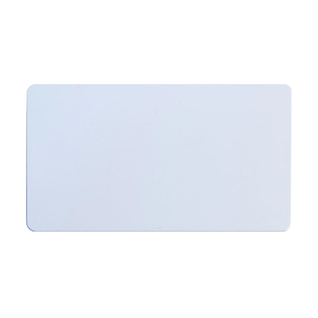 Front view of the plain white Dahua A-MIFARE-ID1356 contactless smart card for intercom and access control systems.
