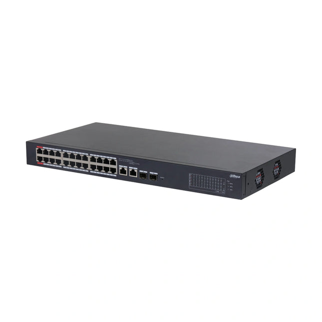 Dahua DH-CS4226-24ET-240-V2 24-port PoE switch with 240W budget and Gigabit combo uplinks