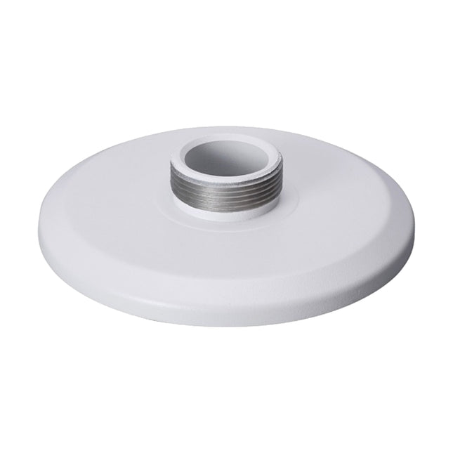 Dahua DH-AC-PFA100 aluminum camera mount adapter in white finish for PTZ dome security cameras.