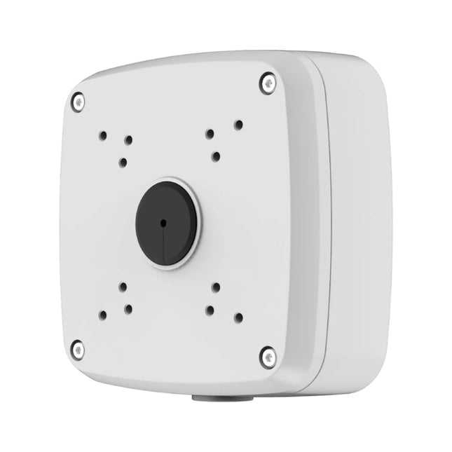 Dahua DH-AC-PFA121 waterproof white aluminum junction box for CCTV security camera mounting.
