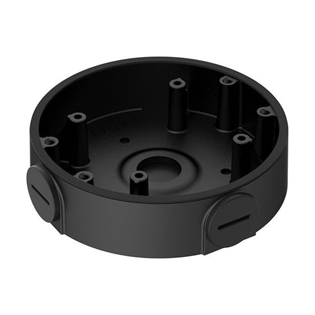 Dahua DH-AC-PFA139 waterproof black aluminum junction box for dome and eyeball security cameras.