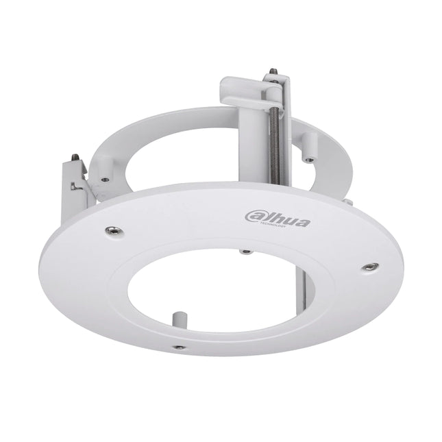 Dahua DH-AC-PFB200C white in-ceiling flush mount bracket for dome security cameras.