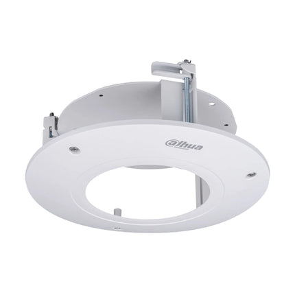 Dahua DH-AC-PFB201C white in-ceiling flush mount bracket for dome security cameras.