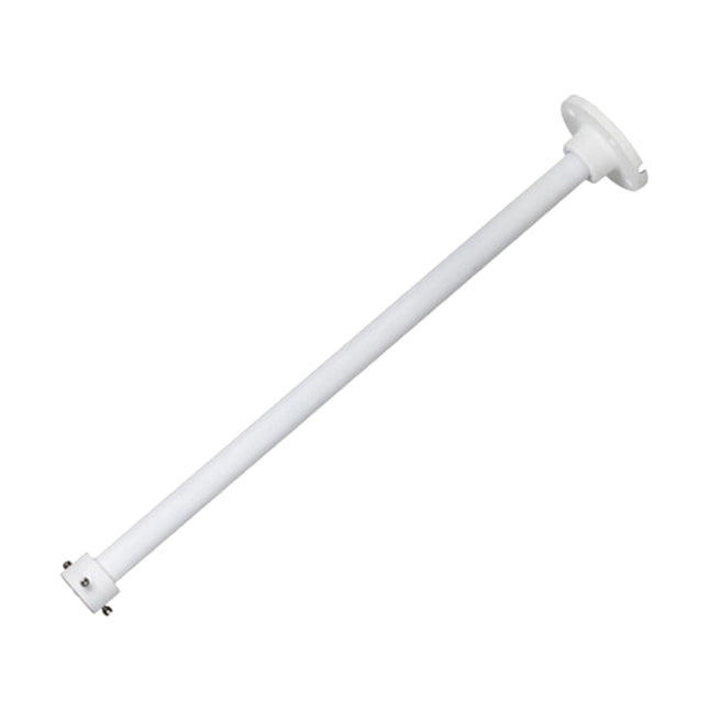 Close-up view of aluminum extension pole and internal cable management pass-through on Dahua PFB220C bracket.