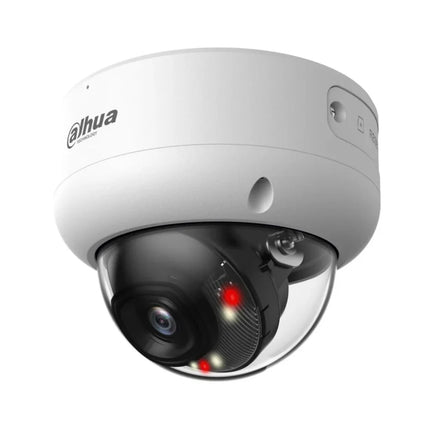 Dahua 2 x 6MP Smart Dual-Light IK10 vandal dome CCTV kit in white with 4/8-channel or AcuPick PoE AI NVR