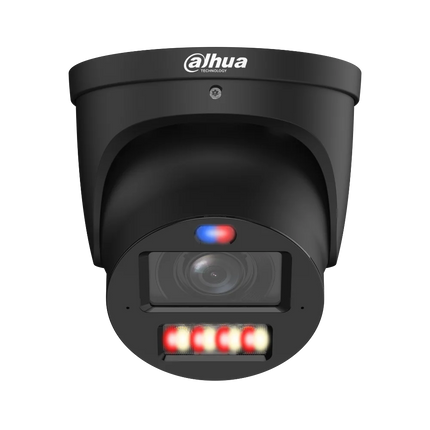 Dahua DH-IPC-HDW3849H-ZAS-PV-PRO-ANZ-BLK 8 MP 4K TiOC PRO WizColor motorised vari-focal turret camera in black finish — for dark eaves and architectural Australian residential installs