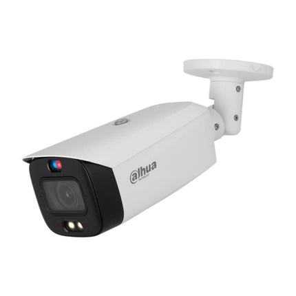 Dahua DH-IPC-HFW3849T1-ZAS-PV-ANZ-S2 8MP 4K TiOC 3.0 motorised vari-focal AcuPick active deterrence bullet camera in white with 2.7 to 13.5mm zoom lens 50m IR and integrated sun shield for Australian outdoor CCTV