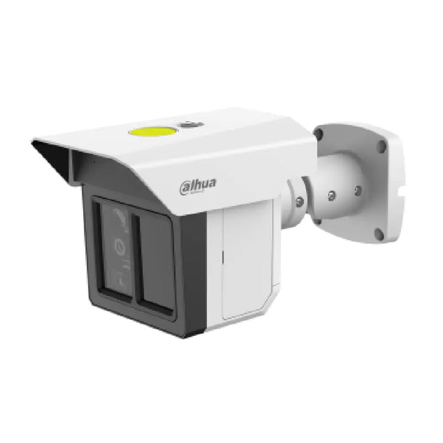 Dahua DH-IPC-MFW5241T2-E3-ASE triple-sight bullet camera front profile view showing three lenses.