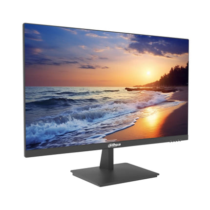 Dahua DH-LM27-L200N 27-inch Full HD 100Hz LED CCTV monitor — Light Series surveillance display, front view on desktop base