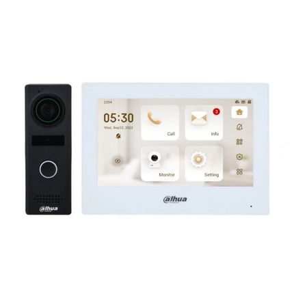 Dahua DHI-KTH01M 4-wire hybrid video intercom kit with Wi-Fi indoor monitor and outdoor station