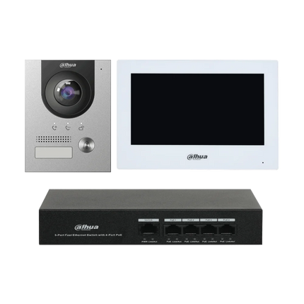 Dahua DHI-KTP01L-S IP video intercom kit with 7 inch monitor and villa door station