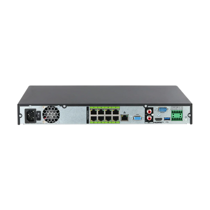 Dahua DHI-NVR5208-8P-AI/ANZ-PRO rear panel with 8 PoE ports