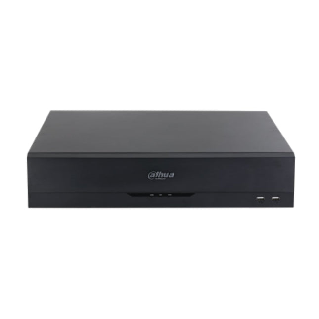 Dahua DHI-NVR5832-16P-AI/ANZ 32-channel WizSense AcuPick AI NVR 2U front view with eight HDD bay doors and status LEDs