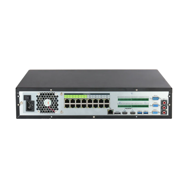 Dahua DHI-NVR5832-16P-AI/ANZ-S2 rear panel with 16 PoE ports