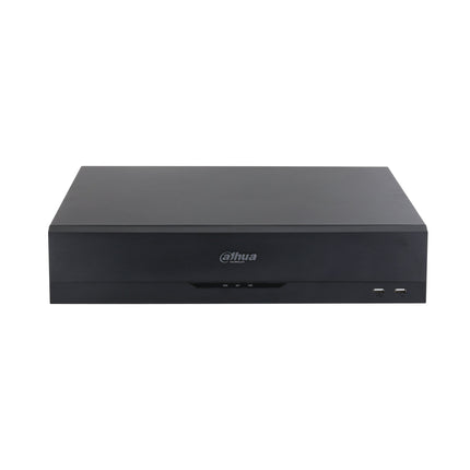 Dahua DHI-NVR5864-AI/ANZ 64-channel WizSense AcuPick AI NVR 2U front view with eight HDD bay doors and status LEDs