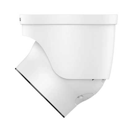 Dahua HDW3849H-ZAS-PV-PRO-ANZ 3849 PRO series 8 MP turret side profile showing motorised 2.7-12mm vari-focal lens, dual built-in microphones and 110 dB built-in speaker
