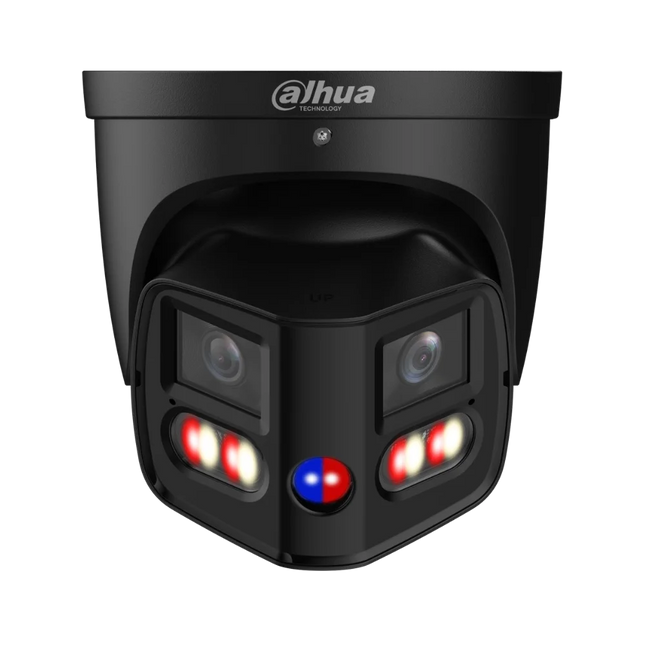 Black Dahua IPC-PDW3859-A180-AS-PV-ANZ-S2 8MP 180-degree TiOC Duo panoramic eyeball IP camera.