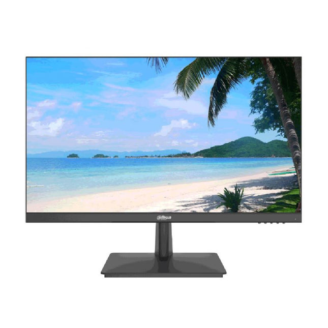 Dahua LM24-H200 23-8 inch Full HD LED surveillance monitor with narrow bezel and desktop stand.