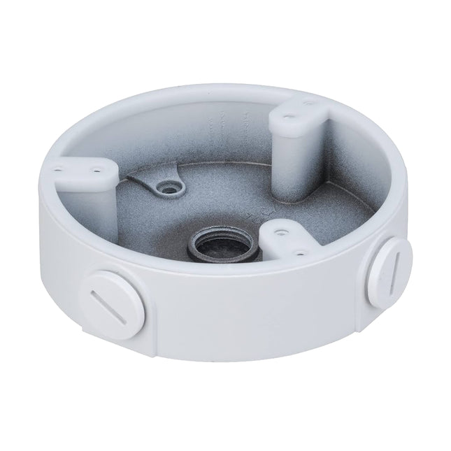 Dahua PFA137 waterproof white aluminum junction box for dome and turret security camera mounting.