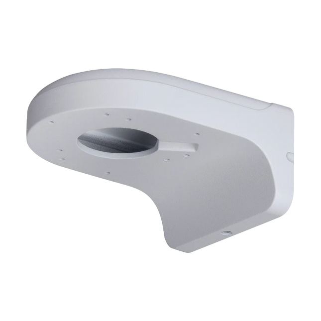 Dahua DH-AC-PFB203W waterproof wall mount bracket in White and Black side-by-side comparison for Dahua HDW turret and HDBW dome cameras — CCTV Guru Australia
