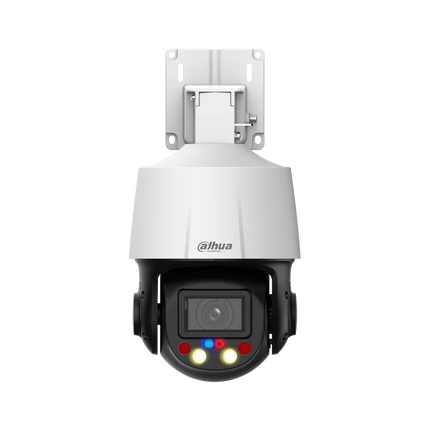 Dahua DH-SD3E405DB-GNY-A-PV1 4 MP 5× TiOC WizSense mini pan-tilt camera — front view showing motorised dome housing