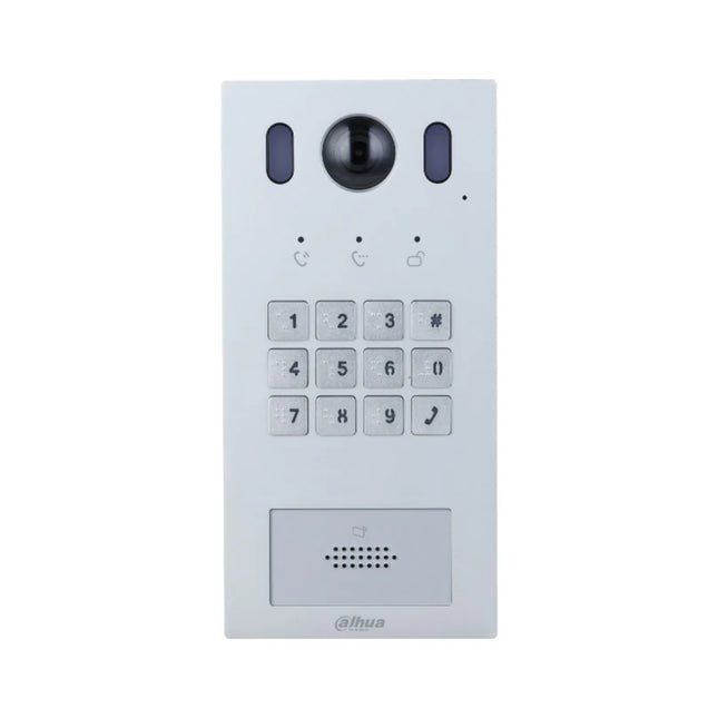 Dahua VTO3222E-P 2-wire IP villa door station with an elegant silver aluminum finish front panel