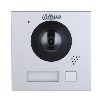 Dahua VTO4202F-P1 modular 2-wire IP door station front view with anodized aluminum casing.