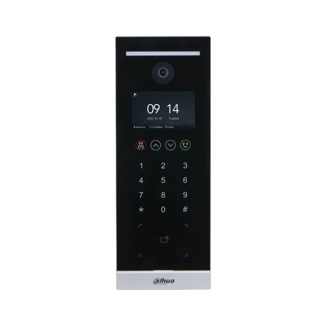 Dahua VTO6521H IP apartment door station featuring a 4.3-inch IPS display and a sleek silver finish panel