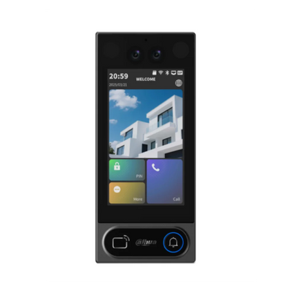 Dahua VTO6631QB-WP black face recognition IP villa door station with 5-inch touchscreen
