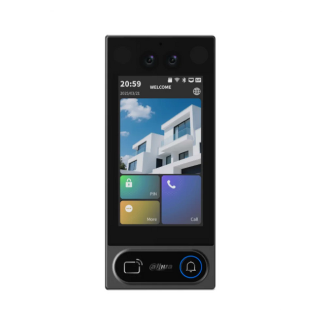 Dahua VTO6631QB-WP black face recognition IP villa door station with 5-inch touchscreen