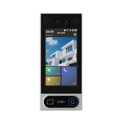 Dahua VTO6631QS-WP silver face recognition IP villa door station with 5-inch touchscreen