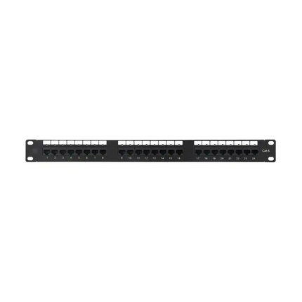 Datamaster® Cat6 24-Port Patch Panel with Cable Management (1RU)