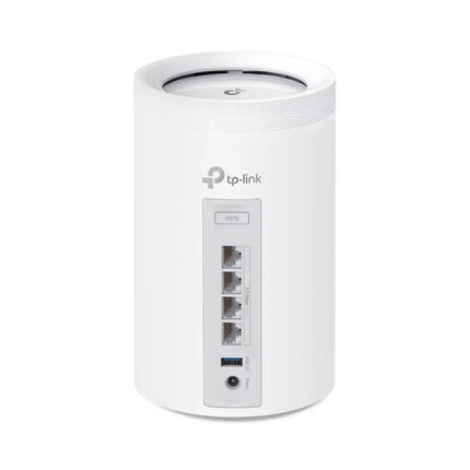 TP-Link Deco BE65 BE11000 mesh system eliminating Wi-Fi dead zones across a multi-story home.