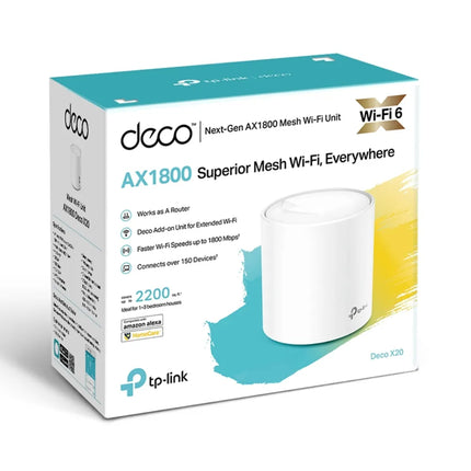 An illustration of the Deco X20 security suite, highlighting TP-Link HomeShield features like robust parental controls, real-time IoT protection, and network security scans.
