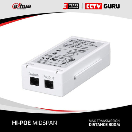 Dahua Hi - PoE Midspan DH - AC - PFT1200 - CCTV Guru