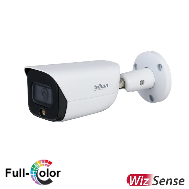 Dahua 4MP Full - colour Warm LED Fixed - focal Bullet WizSense Network Camera DH - IPC - HFW3449EP - AS - LED - 0280B - CCTV Guru