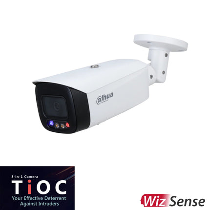 Dahua 5MP TiOC 1.0 Active Deterrence IP Bullet Fixed 2.8mm Camera DH - IPC - HFW3549T1P - AS - PV - 0280B - CCTV Guru