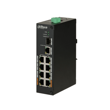 Dahua 10 - Port Unmanaged Desktop Switch with 8 Port PoE DH - PFS3110 - 8ET - 96 - V2 - CCTV Guru